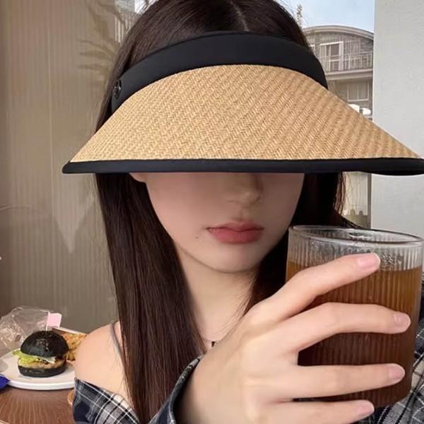 베이직하고 깔끔한 밀짚 모자 피크닉 휴양지 바캉스 패션 모자 햇빛차단 캐주얼 썬캡