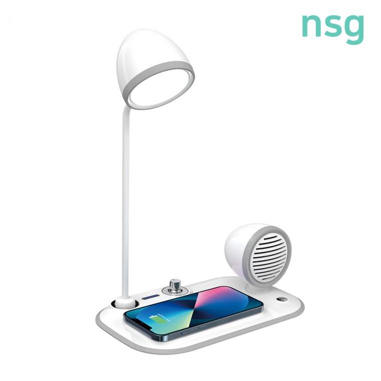 3in1 LED스탠드 수면침대등 블루투스스피커 핸드폰무선충전기 CW-CSL500