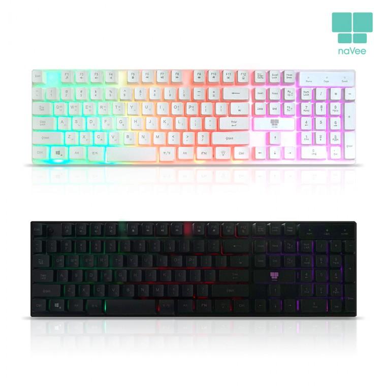 나비 NV143-RKB10U 레인보우 RGB 키보드