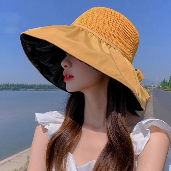 폴카 무지 코팅 돌돌이모자 돌돌이썬캡 여름모자 여자모자 벙거지모자 등산모자 낚시모자 피크닉모자