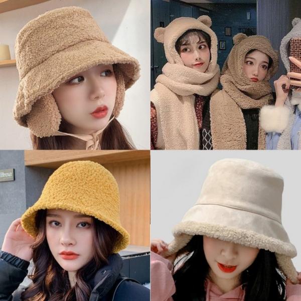 여성  따듯한 모자 4종 양털모자 여자 귀도리모자 버킷햇 고소모 뽀글이모자 군밤모자 벙거지모자