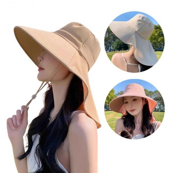 와이드 챙모자 플랩캡 뒷목 햇빛차단 벙거지모자 자외