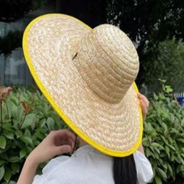 챙넓은 농부 낚시 농사용 햇빛 차단 밀짚모자 47cm