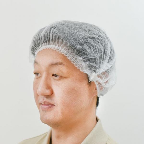 일회용 부직포 위생모 화이트 100매 방진모 조리모자