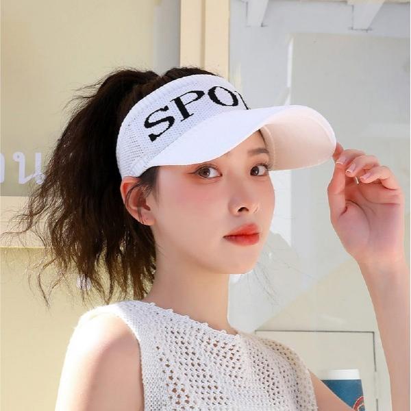 [기회공작소] 국내 최저가 스포츠 밴딩 여성 선캡 자외선차단 썬캡 골프모자 테니스모자