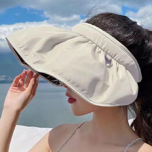 [기회공작소] 롤업 와이어 썬캡 헤어밴드 겸용 밀짚 여자 선캡 썬캡 모자