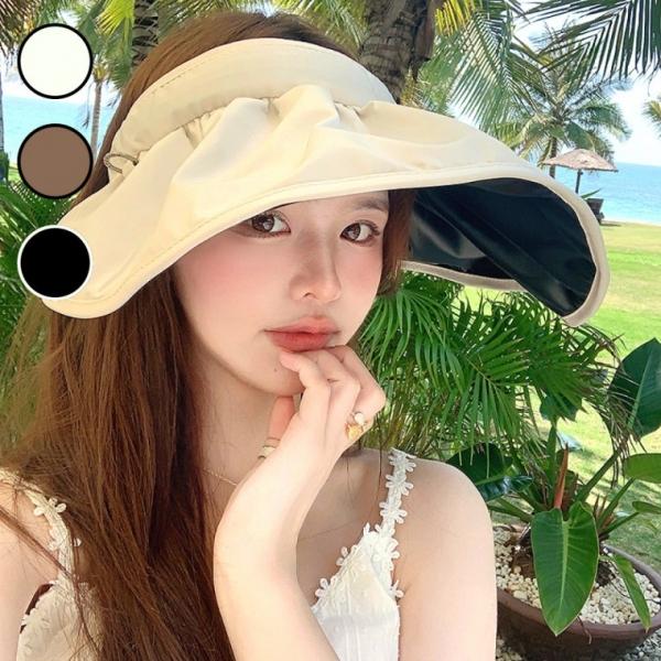 [큰손할인] 롤업와이어썬캡 여름 챙넓은 여성 휴양지 예쁜 모자 헤어밴드