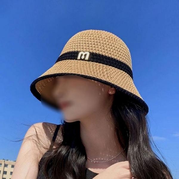 FL M라탄 버킷햇 여름 여행 여성모자 벙거지 챙모자