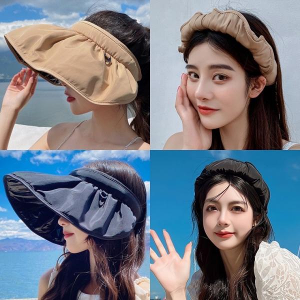 2500배송 돌돌이 썬캡 여름 여성모자 머리띠 햇빛가리개