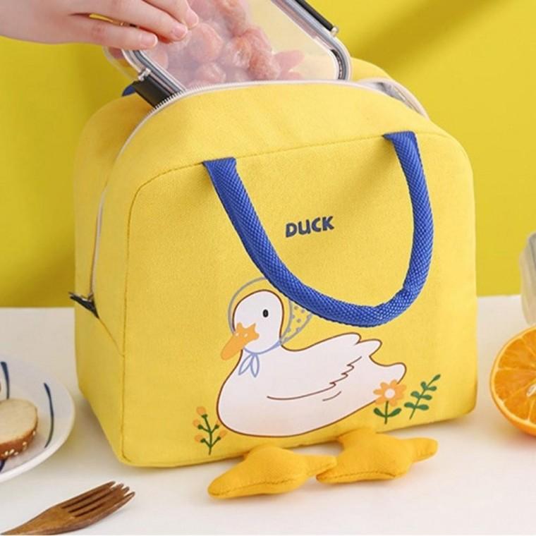 오리 캐릭터 미니 보온 보냉가방 쿨러백 아이스백 도시락가방 런치백 피크닉백 여행가방 도시락통 런치박스