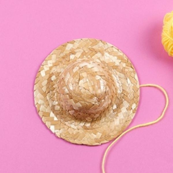 강아지 밀짚 모자 12.5cm 여름 유치원 만들기 재료