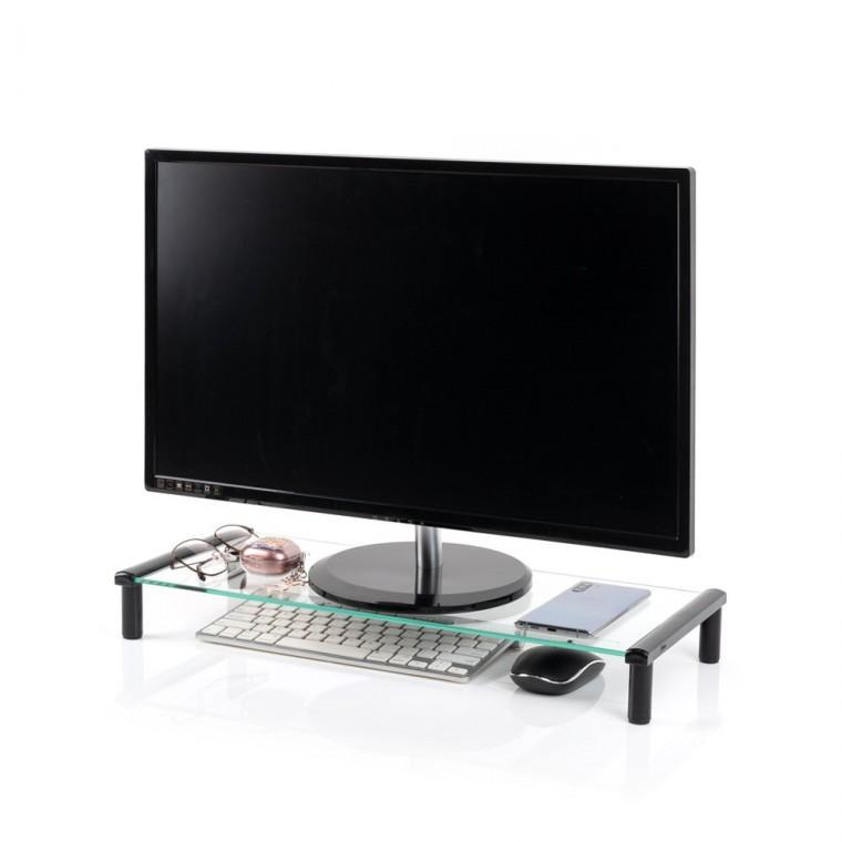컴퓨터 모니터 받침대 거치대 / 강화유리 BF 520 x 210mm
