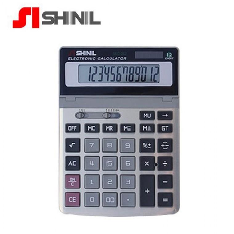 신일 전자계산기 SEC-062 12자리 디지털 업무용 탁상용 사무실 대형 일반 계산기