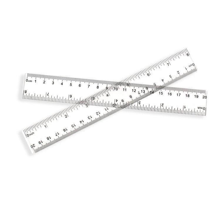 SFW 투명 플라스틱자 20cm