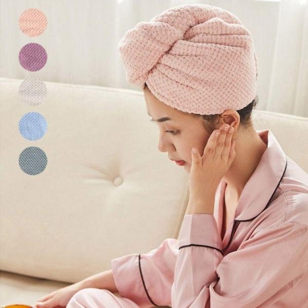가볍고 부드러운 원단 남성 여성 헤어 드라이 수건 타올 타월 흡수력좋은 머리 세안 모자