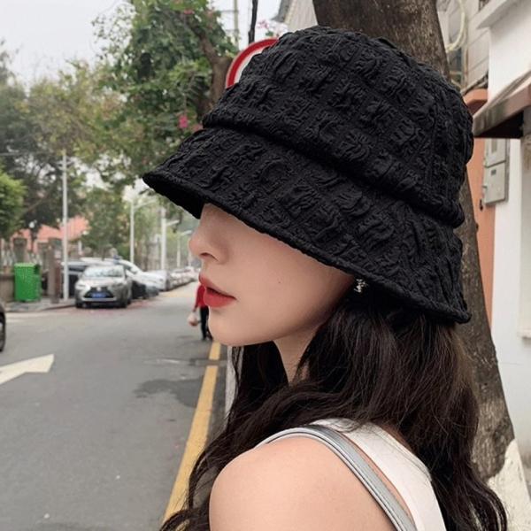 폼폼버킷햇 여성모자 썬캡 햇빛 바캉스 챙모자 자외선