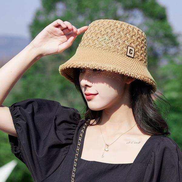 벙거지 빅버킷햇 빅사이즈 C로고 와이드 여름니트모자