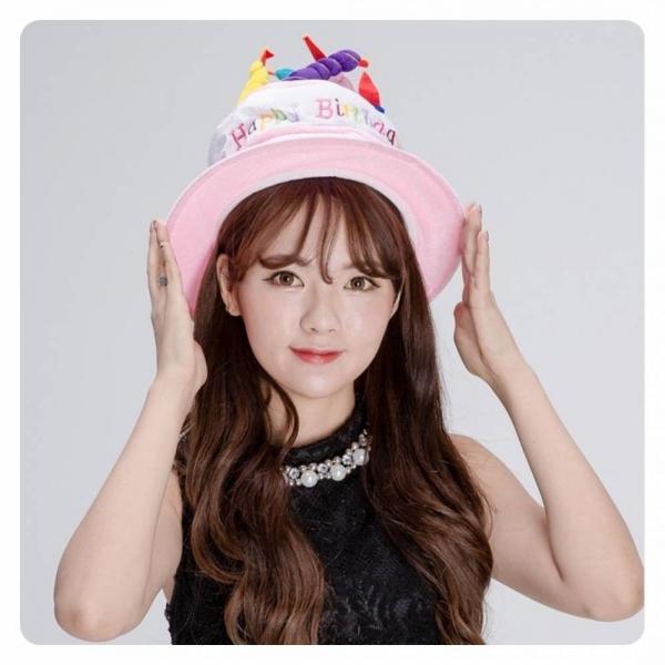 PWM-DK 고급생일케익모자(핑크)생일용품 생일