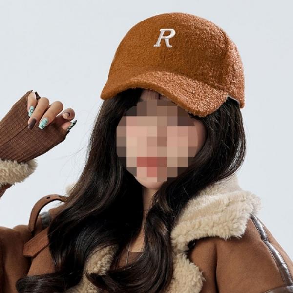 LW 겨울 방한 램스울 R 볼캡 야구모자 뽀글이