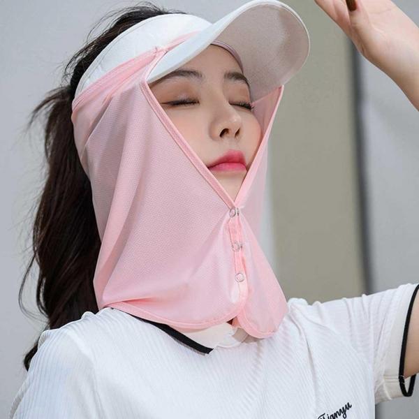 모자 햇빛 차단 가리개 마스크 얼굴 여성 남자 탈부착 자외선 쿨원단 가림