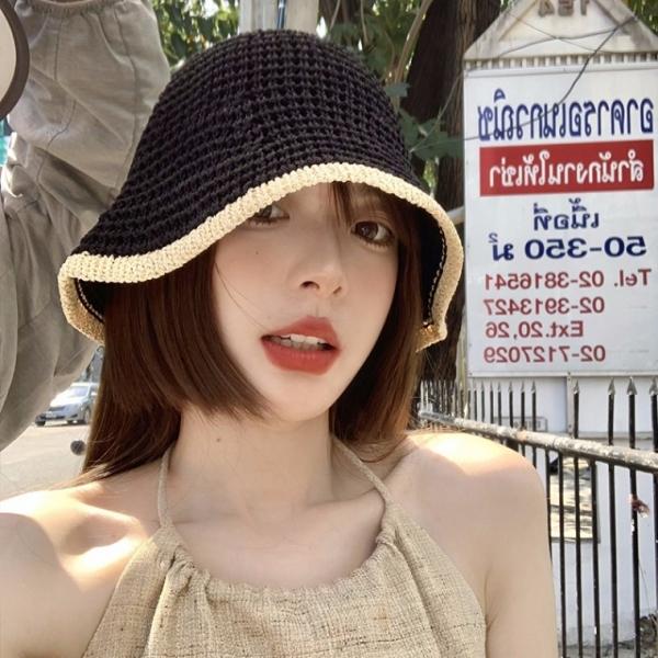 콜로라인 버킷햇 벙거지모자 여름 햇빛 차단 라피아 햇 사파리 매쉬 산책 데일리