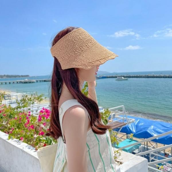 마르 핸디 돌돌이 썬캡   밀짚모자 왕골모자 썬캡 선캡 여름모자 가을 모자 바캉스 자외선 차단
