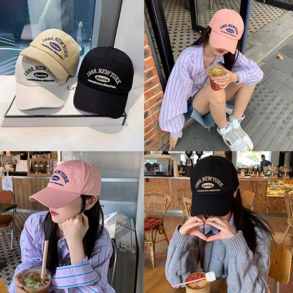 뉴욕넘버볼캡 데일리 캡모자 캐쥬얼 레터링 단색 심플