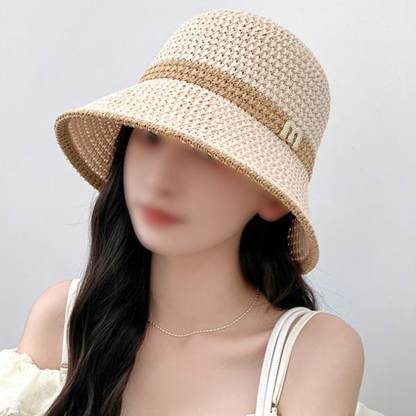 성인모자 트윙클M장식 벙거지 여성 여자 모자 버킷햇 밀짚모자