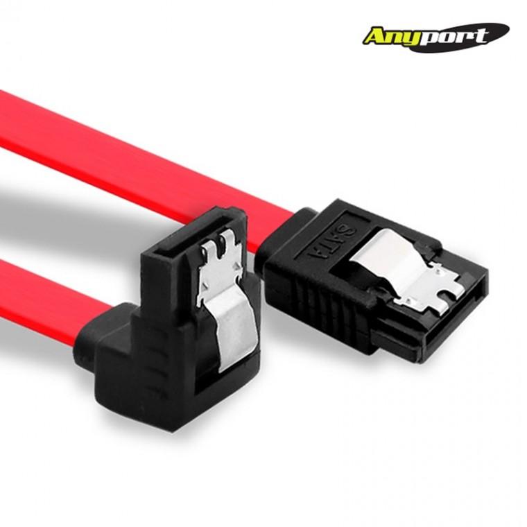 [애니포트] SATA3 ㄱ자 CABLE 6Gbps(600MB/s) 1M SATA310FL