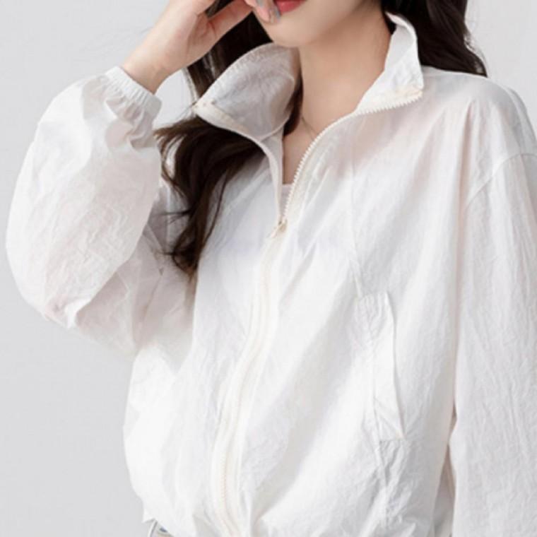여성 숏 바람막이 봄 여름 야상 크롭 점퍼