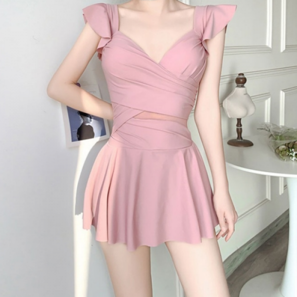 프릴 모노키니 체형커버 원피스 수영복