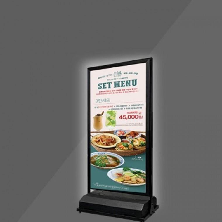 LED 입간판 단면 배너 철제 물통형 전광판 라이트 패널 광고판