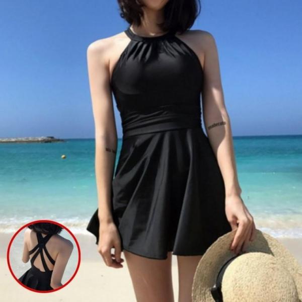 홀터넥 원피스 수영복 여성 백스트랩 바캉스룩