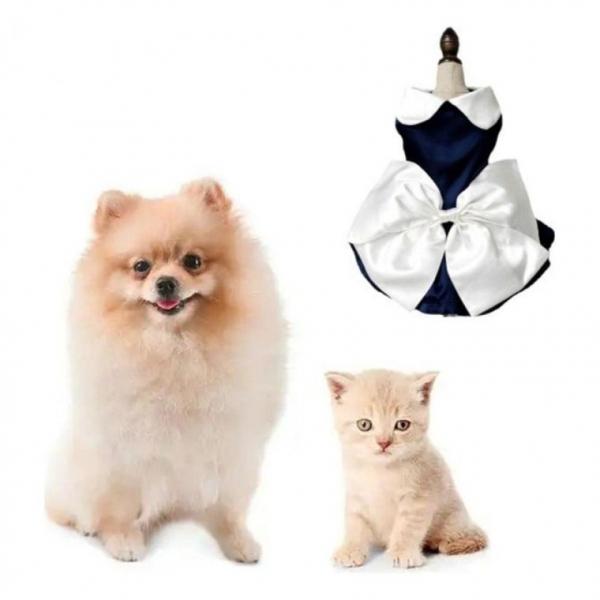 강아지 리본 웨딩 드레스 고양이 원피스 애견 치마 용품 웨딩 애견 반려동물 외출복 의류 드레스 치마