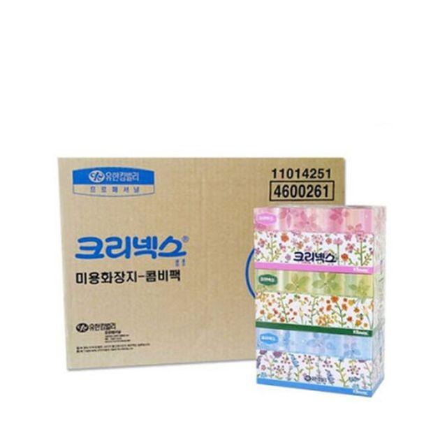 크리넥스 각 티슈 휴지 화장지 미용 250매x3개x6팩 각휴지