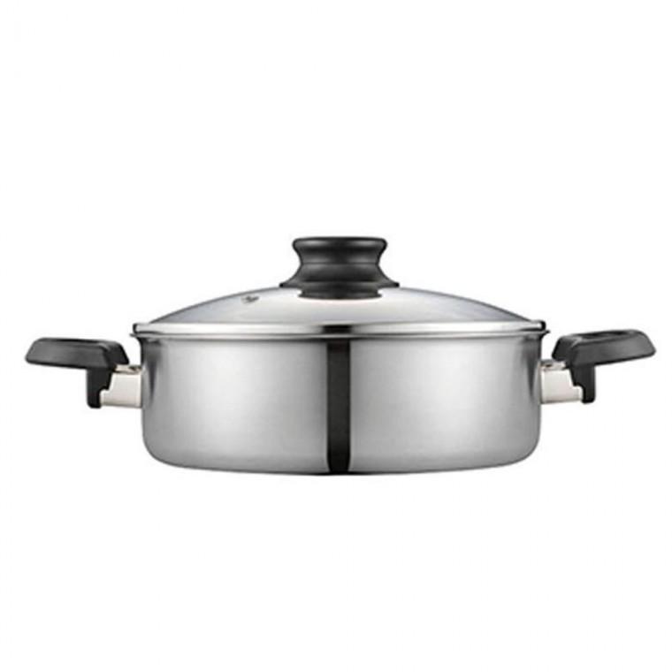 인덕션 전골냄비 가정 찌게 스텐 3중 22cm 식당 편수 라면 양수