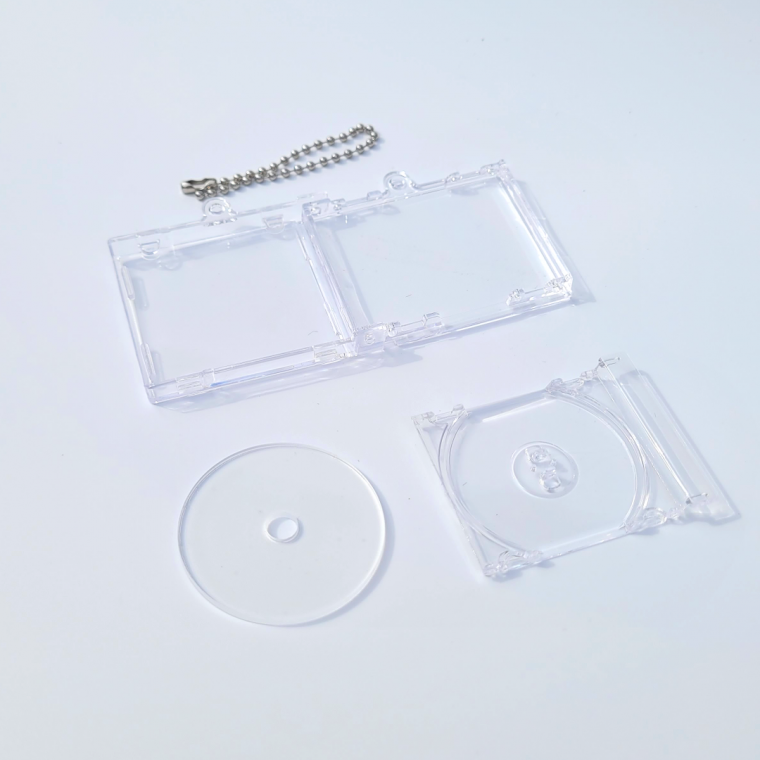 늘이랑 미니 CD 키링 앨범 케이스 NFC 씨디 아크릴 미니어처 투명 아이돌 굿즈 음악 제작 만들기 DIY