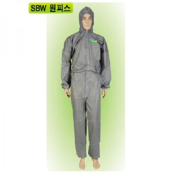 가드웨어 작업복 원피스XL 연회색 24개