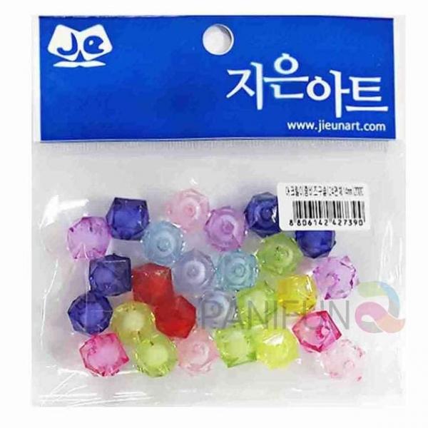 24면체 아크릴 비즈 비즈구슬 구슬팔찌 키링재료 DIY공예 구슬목걸이
