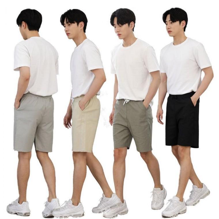 린넨반바지 여름 밴딩 M 3XL 마바지 면 빅사이즈 트레이닝 면바지