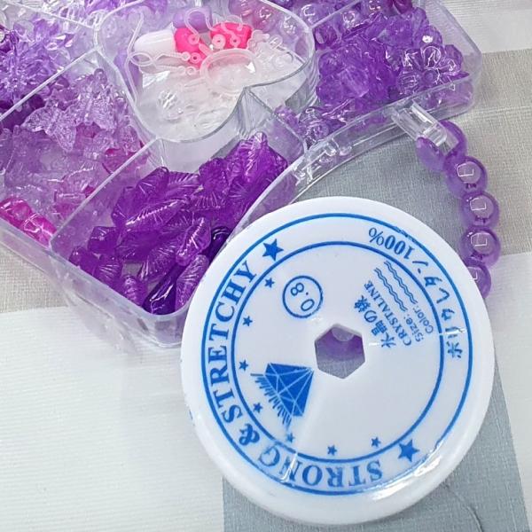 비즈키링 팔찌만들기 우레탄줄 투명 0.8mm