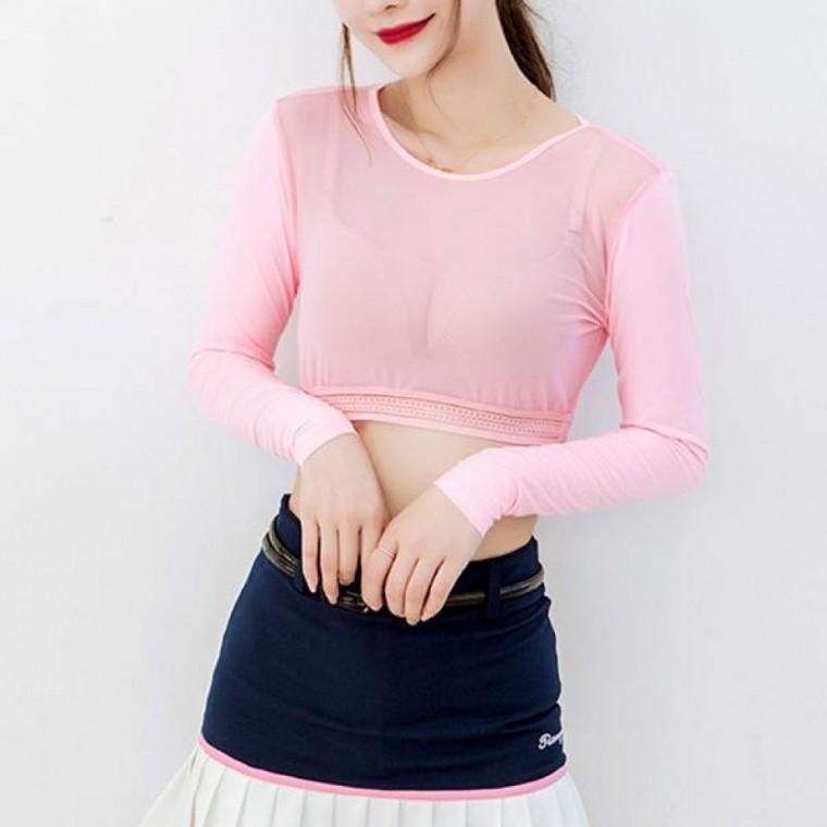 여성 여자 매쉬 쿨티셔츠 긴팔 이너웨어 통풍 골프 상의 티셔츠 여성