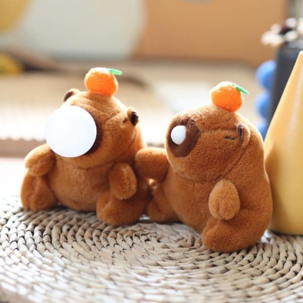 버블껌 카피바라 인형키링 버블 풍선 인형 오렌지 귤