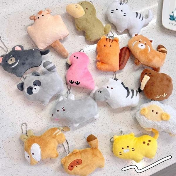 육지 동물 인형키링 10cm 애니멀 캐릭터 날다람쥐