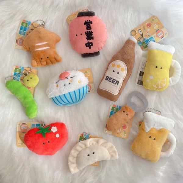 이자카야 인형키링   맥주 술안주 식당 선물 인형뽑기 미니어처 캐릭터