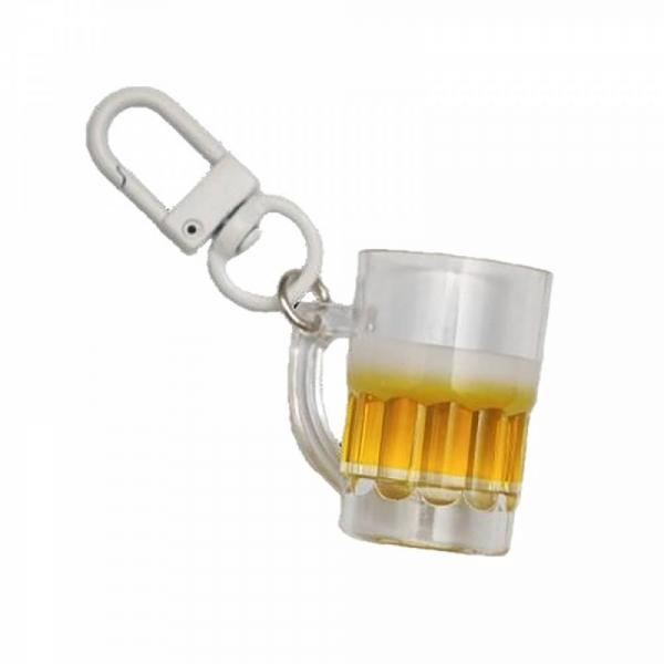 맥주컵 키링 투명 미니 맥주잔 열쇠고리 DD-13282