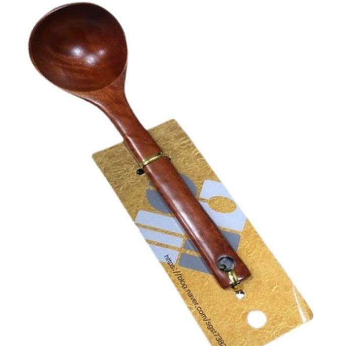 원목 옻칠 국자 가정 업소 찌게 국자 요리스푼 22CM