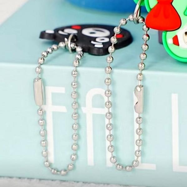 실버 키링 줄 열쇠고리 DIY 볼체인 끈 10P DD-12670