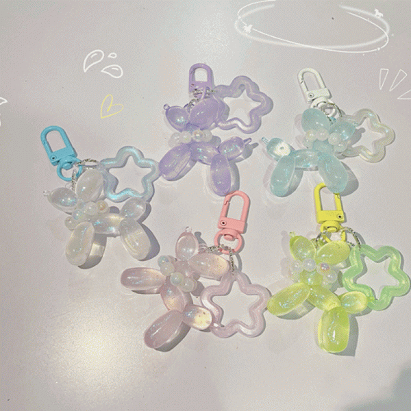 [5color] 야광푸들 키링 자동차키케이스 차키케이스