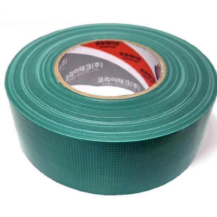 천테이프 50Mx50mm 20ro 청테이프 면 녹색 테이프